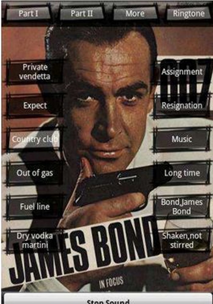 Variant Beoefend Naar behoren ♬ James Bond Ringtones
