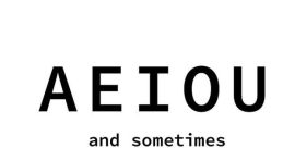 AEIOU Sometimes Y