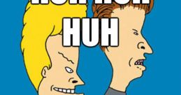 Beavis and Butt-Head walking with comic laughter, embodying humor and nostalgia from the iconic "Ah Huhu" scenes.