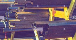Metal Pipe droping The of a metal pipe dropping echoes through the empty warehouse, the heavy clang reverberating off the