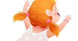 Cute children cheering effect