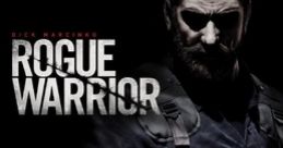 Rogue Warrior game cover featuring a stealthy character holding a knife, emphasizing tactical gameplay and military action.