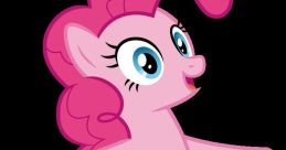 Cheerful Pinkie Pie with vibrant pink mane, smiling happily, embodying fun and joy from My Little Pony.