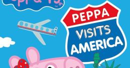 Peppa Pig explore America with landmarks like the Statue of Liberty and a yellow taxi, capturing adventures on her camera.