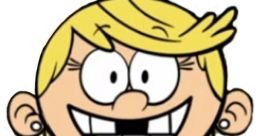 Lola Loud smiles brightly, wearing a pink princess dress and tiara, showcasing her cheerful personality from The Loud House.