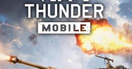 Explosive action in War Thunder Mobile featuring a tank in battle with vibrant flames and dramatic clouds.