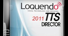 Loquendo 2011 TTS Director software box, featuring text-to-speech converter, compatible with Windows and Mac, in Spanish.