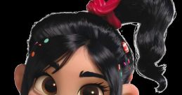 Vanellope Von Schweetz smiles in her signature hoodie, showcasing her playful personality from Wreck-It Ralph.