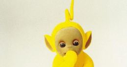 Laa Laa from Teletubbies, a cuddly yellow character, standing with a playful pose, ready for adventure and fun.