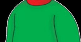 Boris Anderson from GoAnimate wearing a green sweater with red accents, typical of his animated character style.