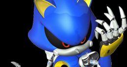 Metal Sonic in striking pose, showcasing metallic features and iconic red shoes from Sonic CD's Metallic Madness Bad Future JP.
