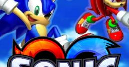 Sonic Heroes game cover featuring Sonic, Knuckles, and other key characters from the classic franchise.