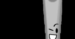 Cheerful Needle character from BFDI winks playfully, showcasing a fun and dynamic design for fans of the series.
