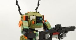 BT-7274 model from Titanfall 2, featuring vibrant colors, weaponry, and intricate design details in a dynamic pose.