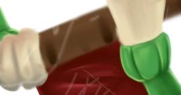 Baldi from Baldi's Basics holds a stick, wearing a red shirt and green sleeves, showcasing a playful yet intense look.
