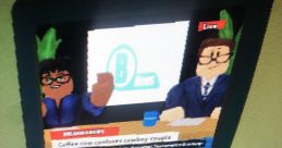 Live broadcast from The Bloxburg News Guy featuring breaking news about a cowboy couple confusion.