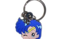 Sailor Mercury keychain featuring her iconic blue outfit and playful wink, perfect for any anime fan collection.