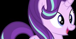 Starlight Glimmer, a pastel purple unicorn pony with flowing teal and purple mane, showcasing her vibrant personality.