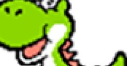 Cheerful Yoshi character, a green dinosaur from the Mario franchise, known for his friendly personality and adventurous spirit.