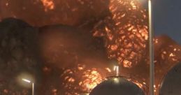 Emergency scene showcasing gas storage tanks engulfed in flames, emphasizing safety protocols in USCSB Safety Video.