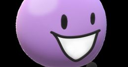 Cheerful purple Lollipop character from BFB, featuring a big smile and playful pose, embodying fun and friendliness.