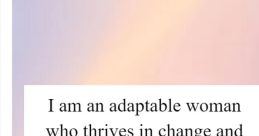 Josie Cothran (Lively Woman Who Thrives on Challenges and Enjoys the Process) Type your text to hear it in the voice of
