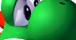 Yoshi smiling in Mario Kart: Double Dash, showcasing the beloved green dinosaur character from the game series.