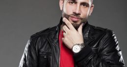 DJ Drama showcases his signature style in a bold red cap and leather jacket, presenting a confident, urban look.