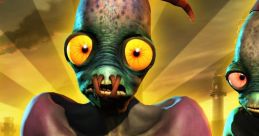 Characters from Oddworld: Abe's Oddysee showcasing unique creatures in a vibrant, industrial landscape.