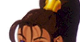 Pullum Purna from Street Fighter EX with long brown hair, blue eyes, and vibrant outfit featuring jewelry and colorful patterns.