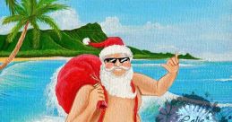 Surfer Santa