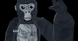 Gorilla character from Gorilla Tag making a peace sign, showcasing playful design and engaging gameplay elements.