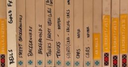 Collection of tape boxes from "Ideas - Gold Library by Craig Smith," featuring various sound effects and themes.