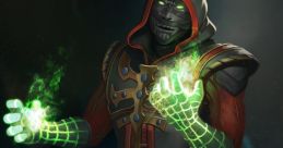 Ermac from Mortal Kombat X, showcasing green energy powers and detailed costume design with a menacing expression.