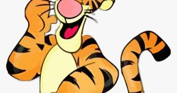 Tigger, the energetic orange tiger from Winnie the Pooh, striking a playful pose with a big smile.