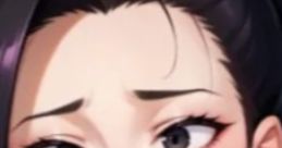 Momo Yaoyorozu expresses surprise with a captivating gaze and delicate features, showcasing her unique character design.
