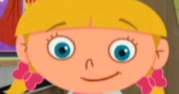 Annie from Little Einsteins smiling, wearing a pink dress and blue shoes, showcasing her playful personality.