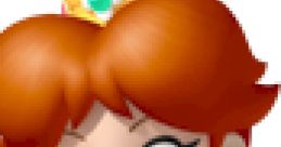 Princess Daisy from Mario Kart 7, featuring her iconic yellow dress and vibrant crown, radiating excitement.