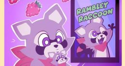 Rambley the Raccoon enjoys a raspberry-themed adventure, showcasing fun and friendship in a vibrant setting.