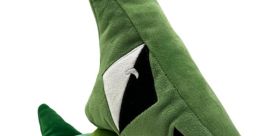 Plush Drilly from Garn47, featuring vibrant green colors and playful design, perfect for collectors and fans alike.