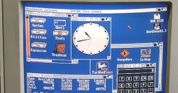AmigaOS Workbench interface showcasing system utilities and clock, ideal for exploring speech synthesis features.