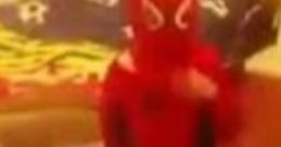 Child dressed as Spider-Man in a colorful bedroom, capturing the playful spirit reminiscent of Dabbe Ömer's adventures.