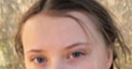Greta Thunberg with braided hair, focused expression in a natural setting, promoting climate activism and awareness.