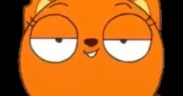 Kiff Chatterley, the playful orange cartoon character with a cheeky expression and a bushy tail. Fun and quirky personality.