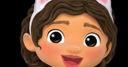 Cheerful animated character with curly hair, cat ears, and a playful outfit, embodying the fun spirit of Dew bg.