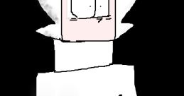 Stylized character design from ICE (The 2023 Project), featuring a minimalist, abstract white figure on a black background.