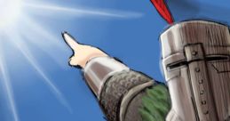 Solaire of Astora joyfully points towards the sun, embodying hope and optimism from the Dark Souls universe.