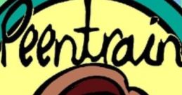 Cartoon logo featuring the name "PeenTrain" with a whimsical design and playful colors, emphasizing fun and creativity.