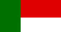 Flag featuring green, red, white, and blue colors, representing South Afrikaans heritage and cultural identity.