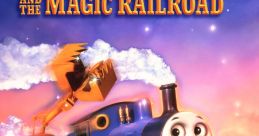 Scene from 'Thomas and the Magic Railroad' featuring Thomas, characters, and a whimsical cloud backdrop.